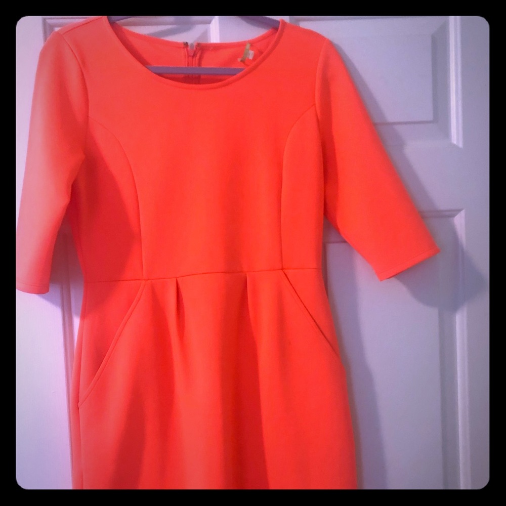 Neon orange dress